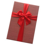 Red Gift Box Bow Medium