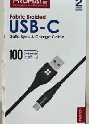 CABLE PROMATE USB C 1M FABRIC