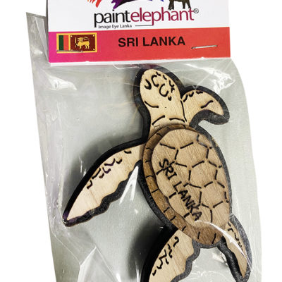 MAGNET WOOD CUT TURTLE NATURAL