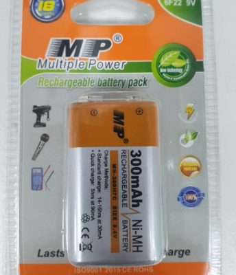 BATTERY RC 9V MP NIMH 300MAH 6F22